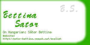 bettina sator business card