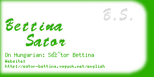 bettina sator business card